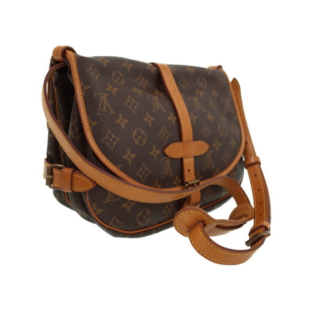 Louis Vuitton Monogram Leather Brown Saumur Shoulder Bag - Picture 2 of 8